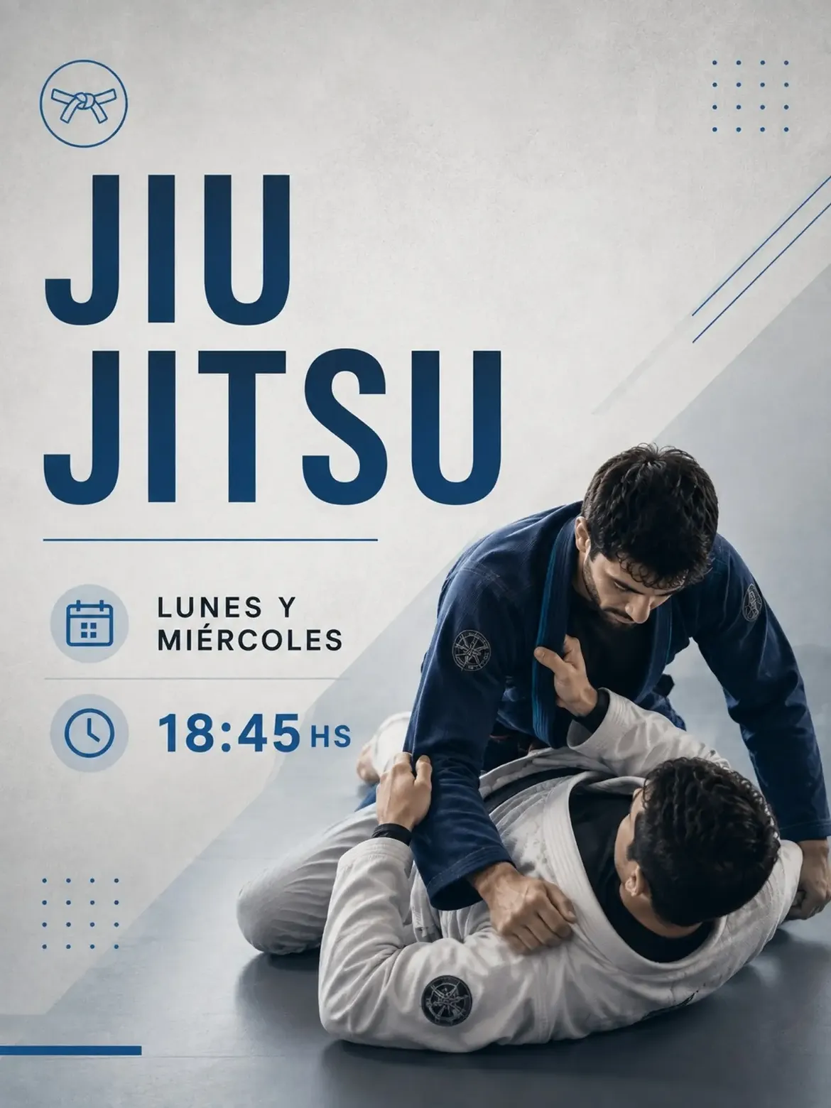 Clases de Jiu Jitsu brasileño lunes y miércoles a las 18:45